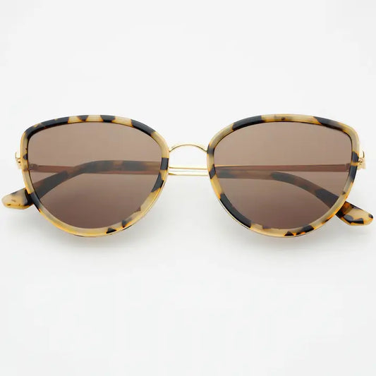 Luna Acetate Cat Eye Sunglasses - Milky Tortoise
