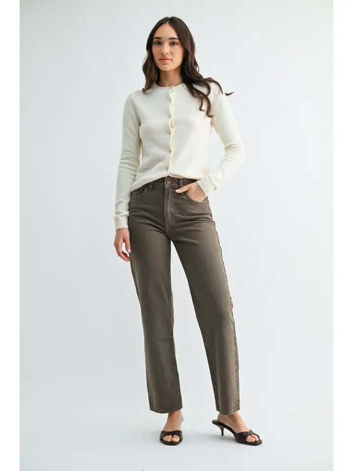 Slim Straight Vintage Jean - Vintage Brown