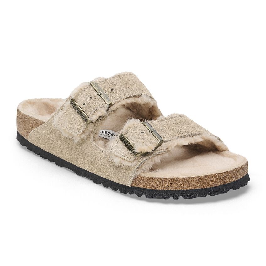 Arizona Shearling Birkenstock (Taupe)