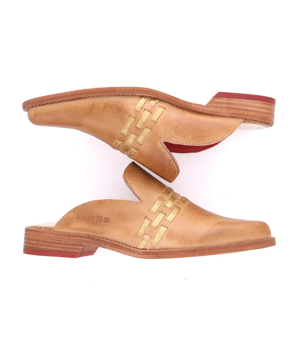 Bed| Stu Mules - Asenet - Tan Gold Rustic