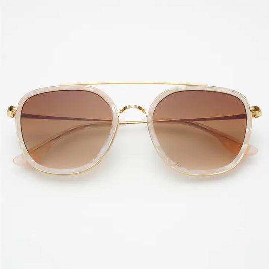 Weston Acetate Round Unisex Sunglasses - Light Pink