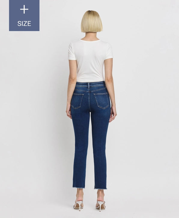 Plus Size Super High Rise Slim Straight Jeans