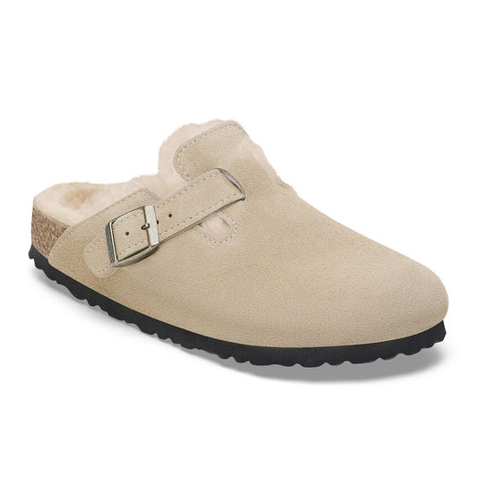 Boston Shearling Birkenstocks (Taupe)