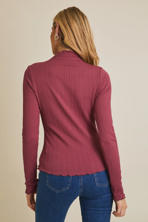 Long Sleeve Merrow Hem Top