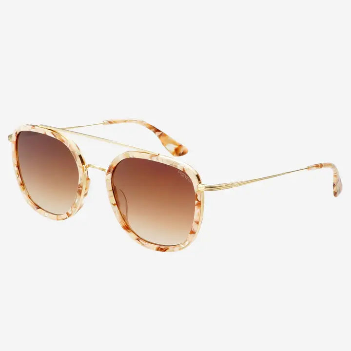 Weston Acetate Round Unisex Sunglasses - Pink Pearl