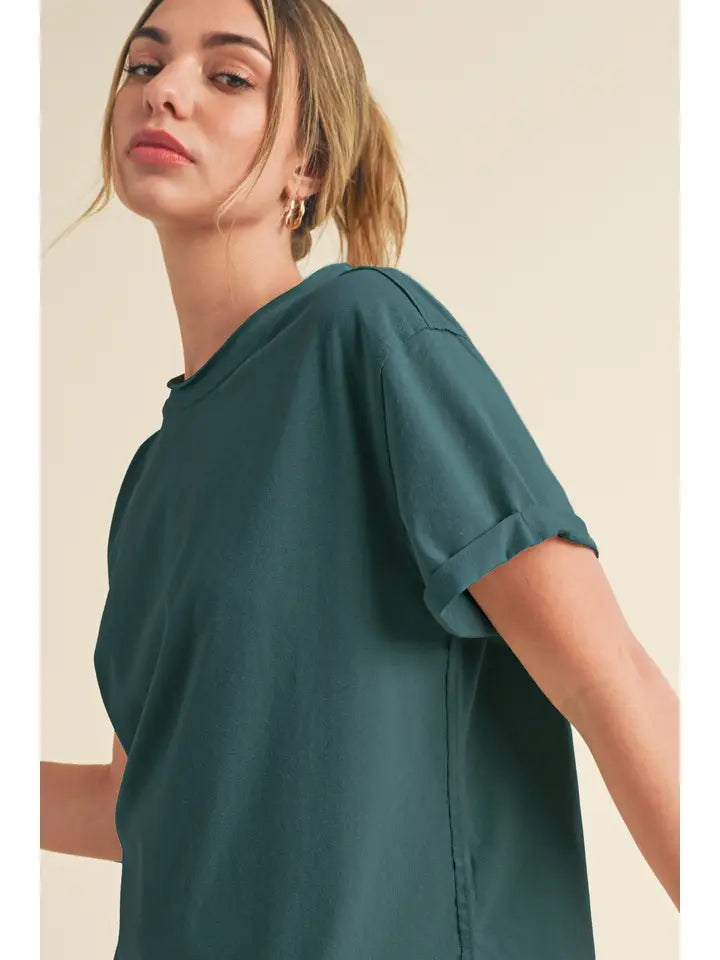 Mali Baby Tee Short Sleeve Top - Teal