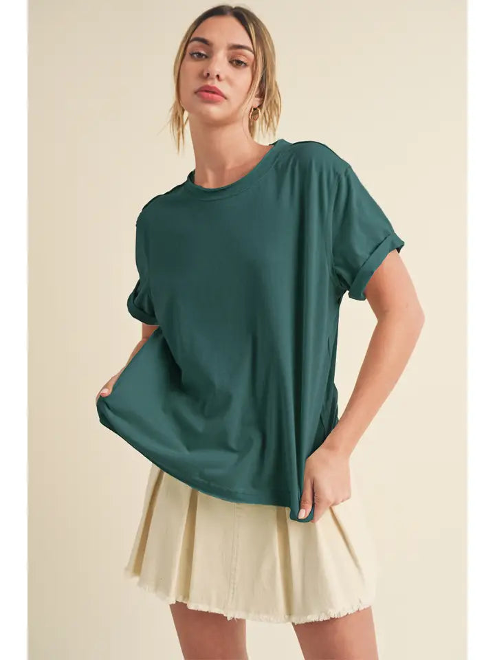 Mali Baby Tee Short Sleeve Top - Teal