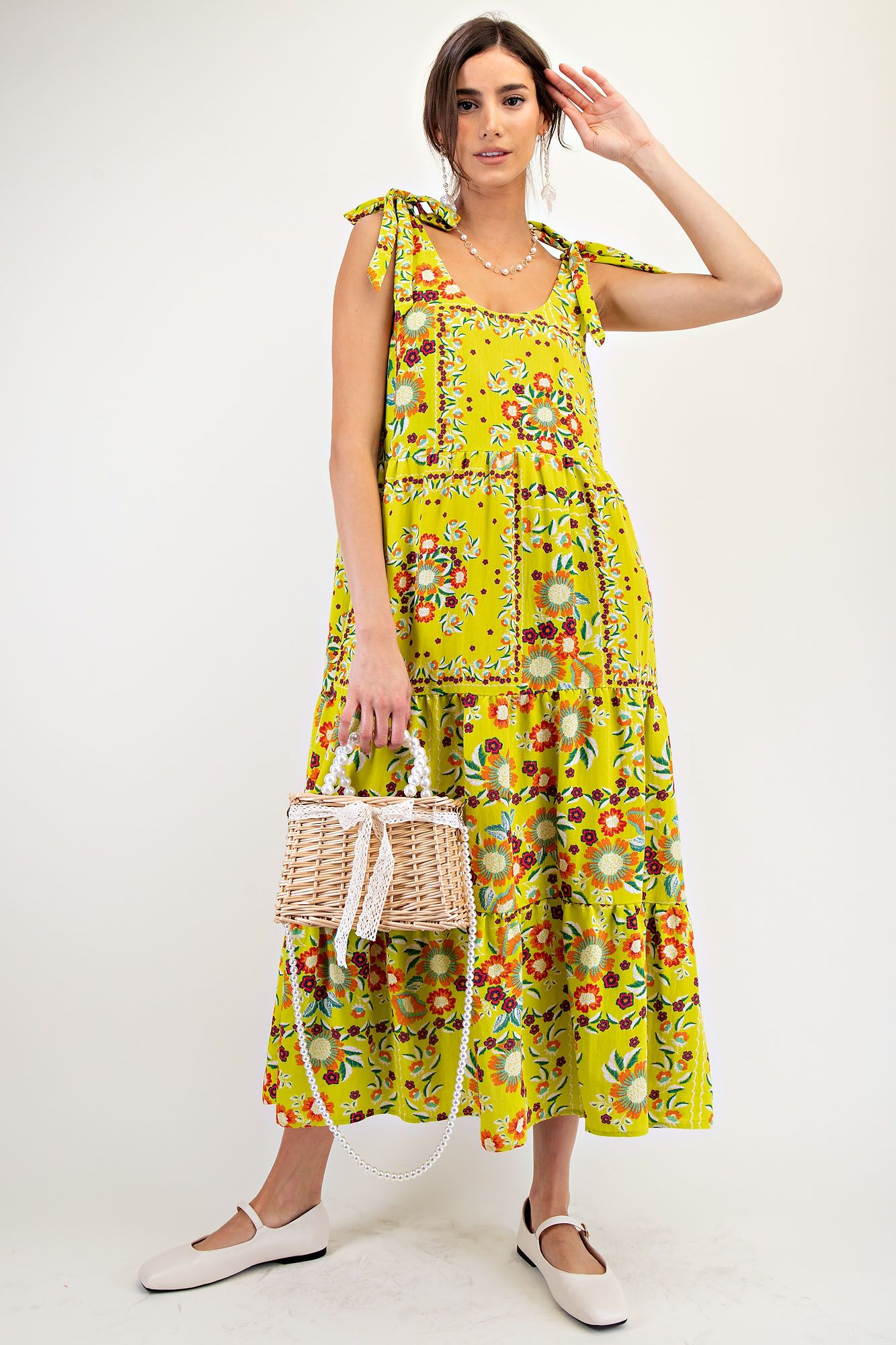 Printed Tiered Maxi Dress