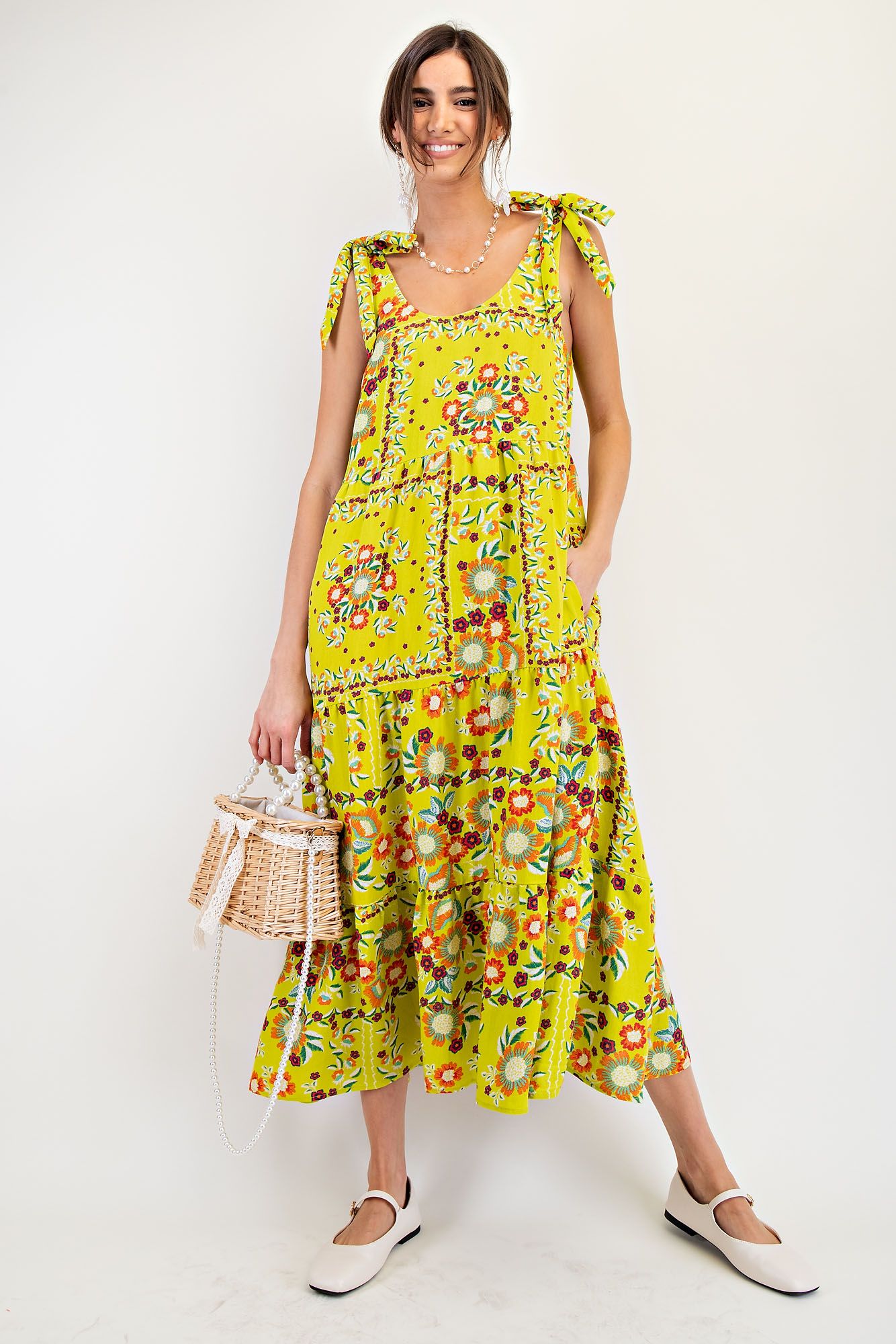 Printed Tiered Maxi Dress