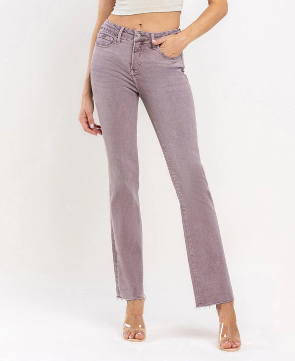 Mid Rise Hem Bootcut Jeans