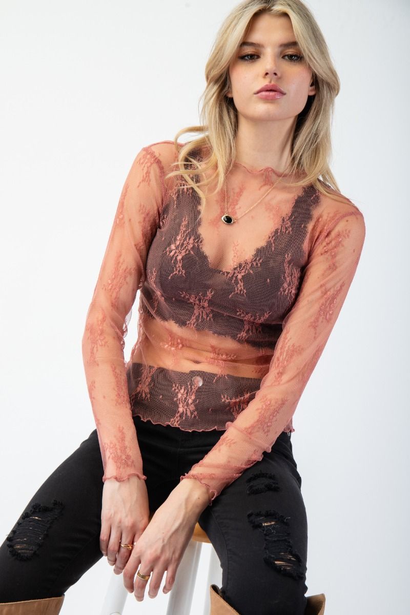 Sheer Lace Top