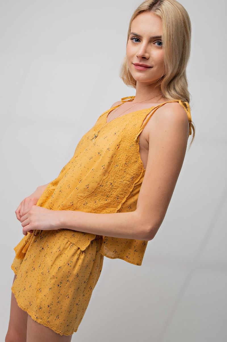 Printed Cotton Voile Cami Top