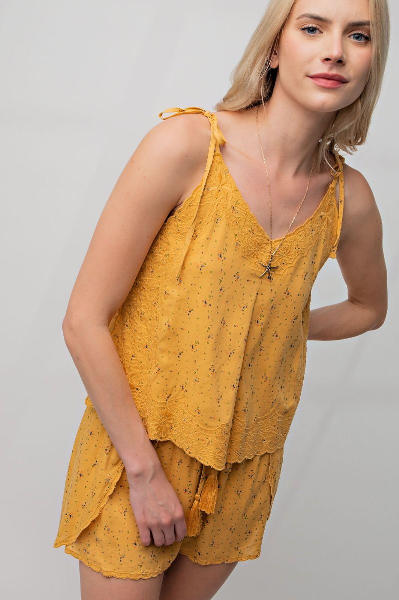 Printed Cotton Voile Cami Top