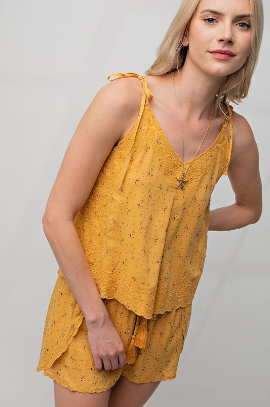 Printed Cotton Voile Cami Top