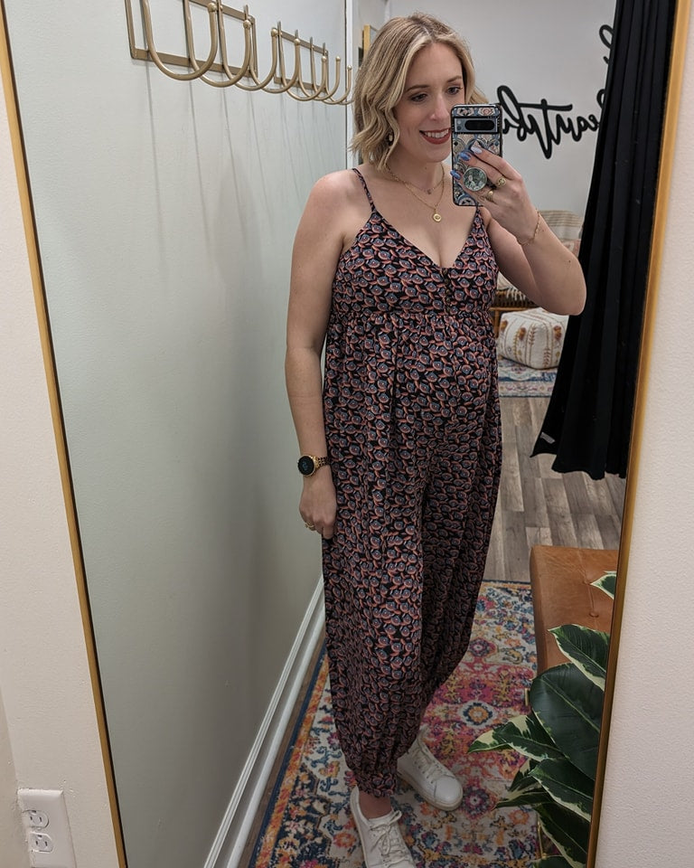 EESOME Printed Sleeveless Jumpsuit