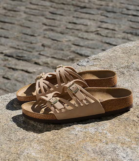 Granada Nubuck Slide Sandals-Sandcastle