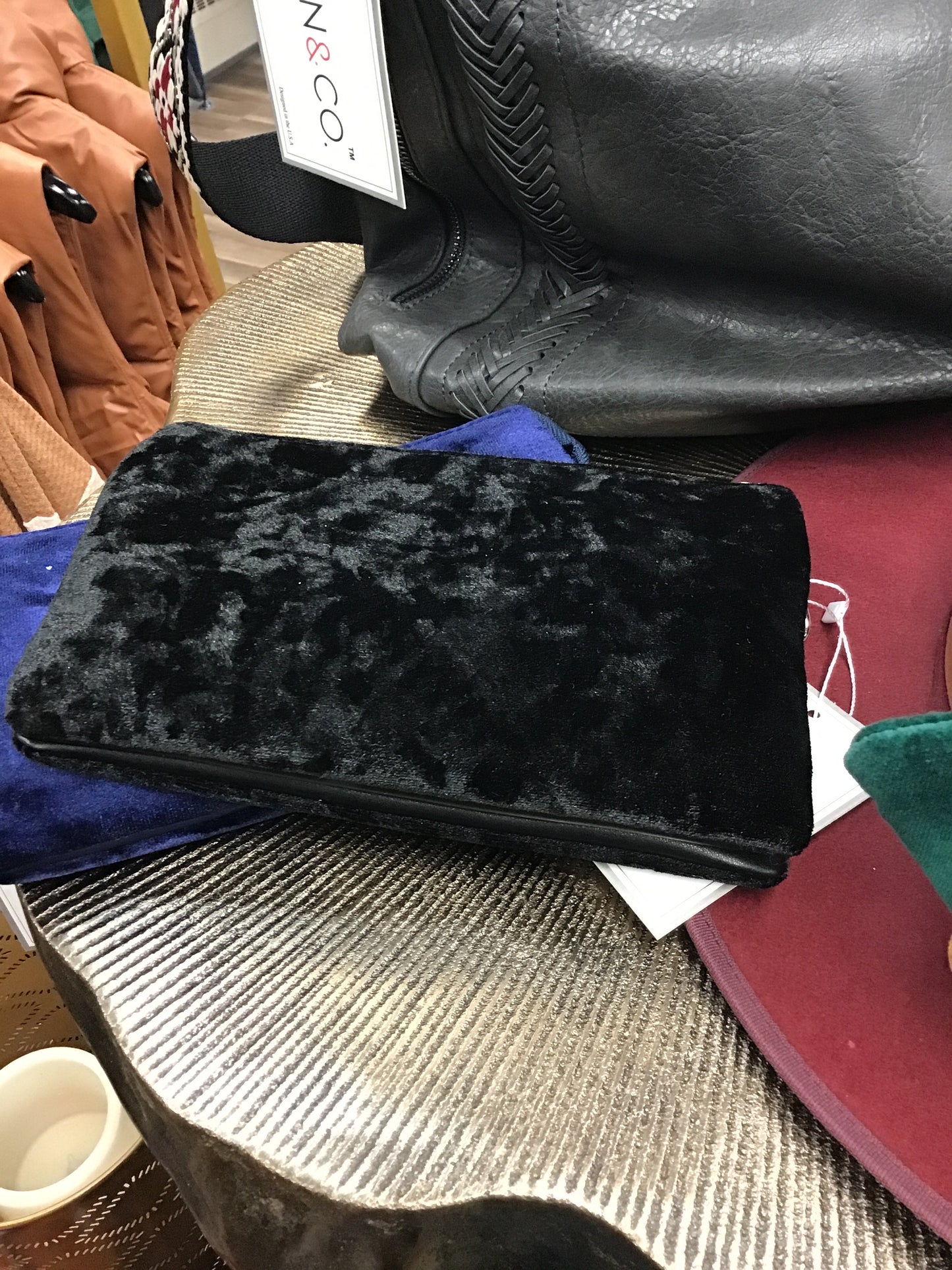 Jen & Co Velvet Clutch