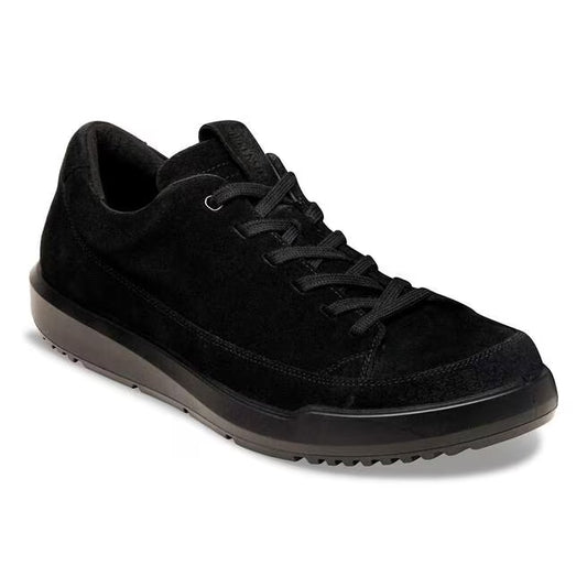 Birkenstock Melbourne Suede Leather Tennis Shoe-Black