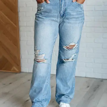 Judy Blue Rigid Magic 90's Destroy Straight Jean