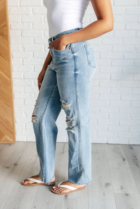 Judy Blue Rigid Magic 90's Destroy Straight Jean