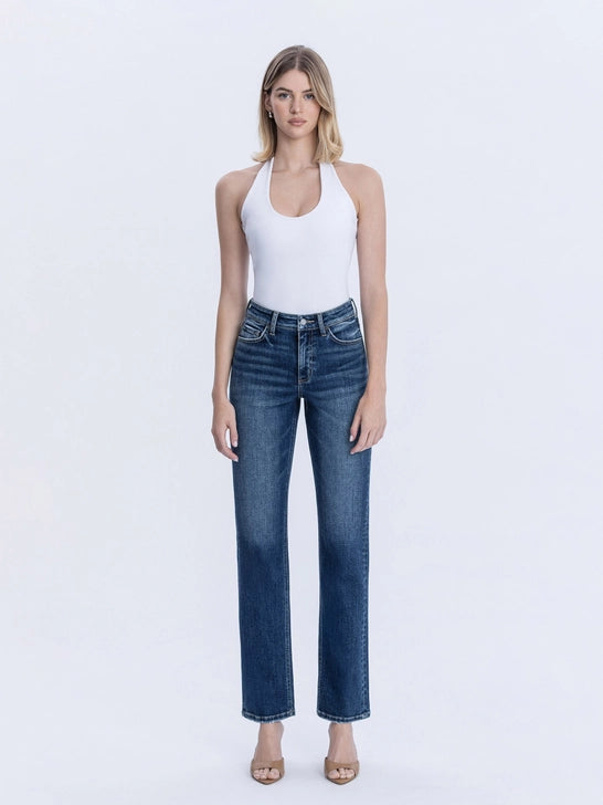 Victoria High Rise Full Length Straight Jean