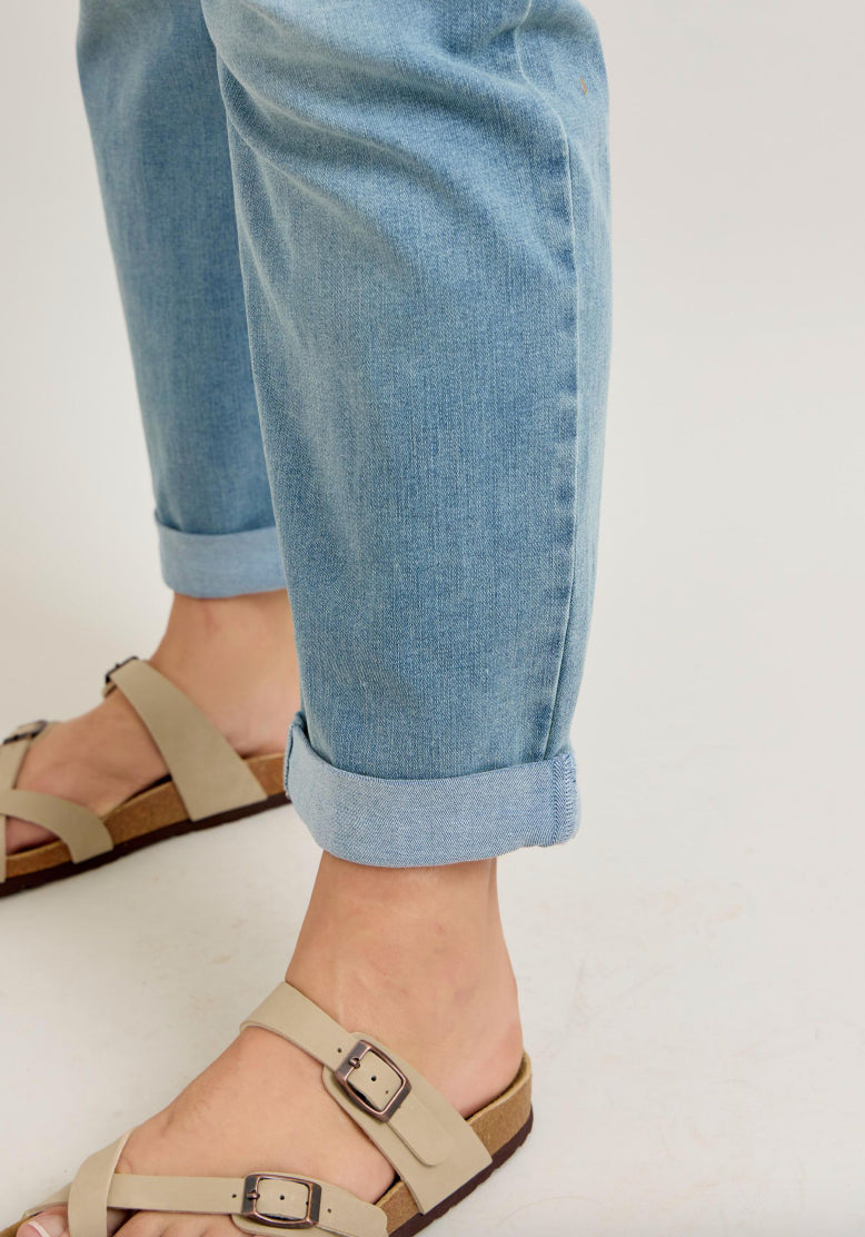 Plus Cool Denim Cuff Boyfriend Jeans
